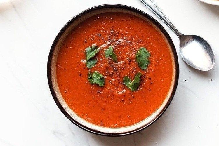 Томатный вегетарианский крем-суп