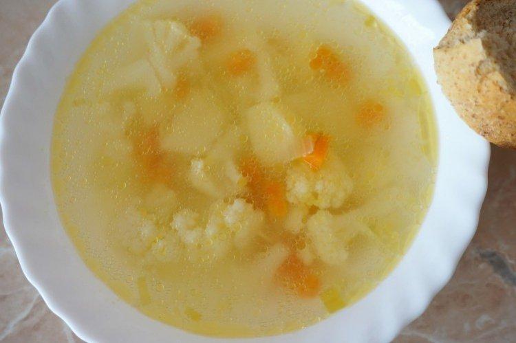 Картофельный суп с цветной капустой