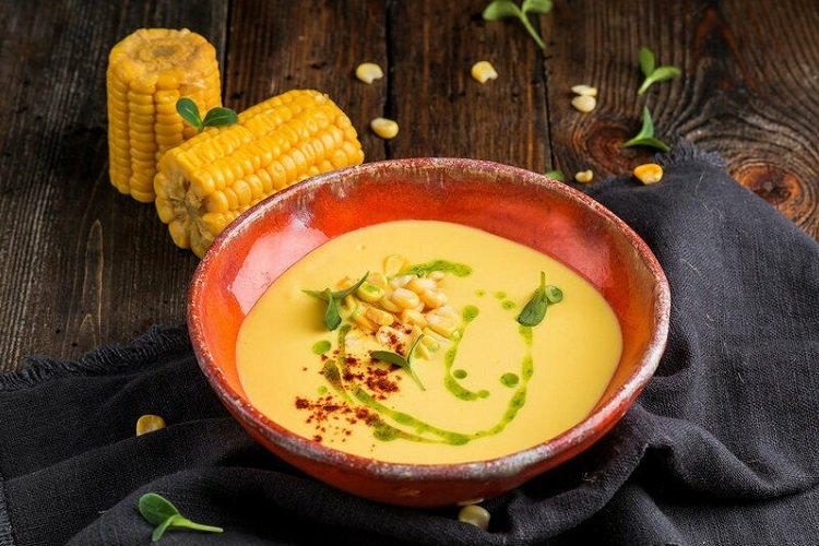 Кукурузный крем-суп без картошки