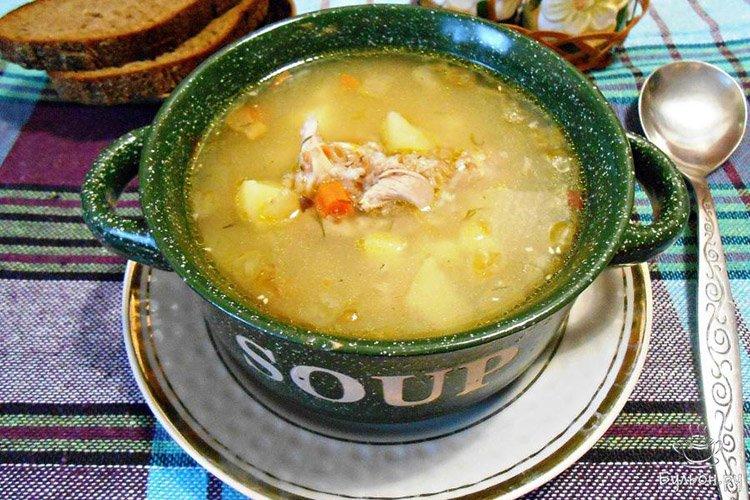 Суп с пшеном и ребрышками