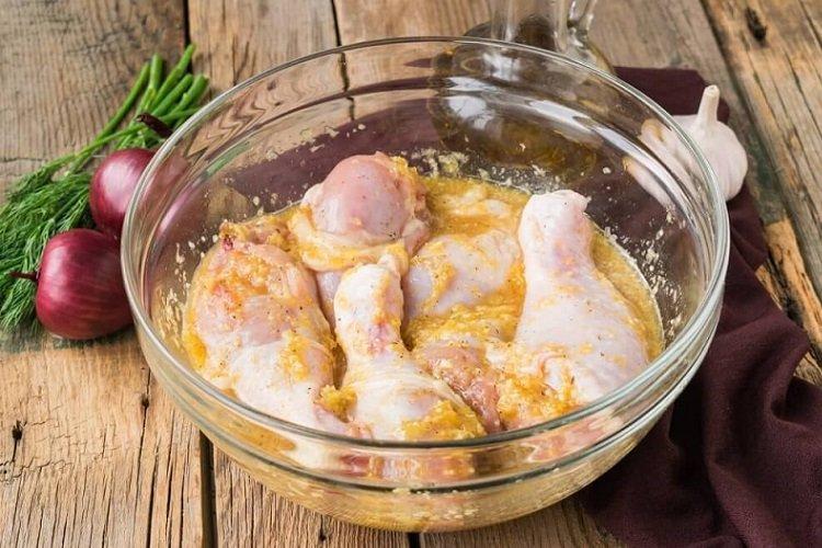 Медово-горчичный маринад для шашлыка из курицы