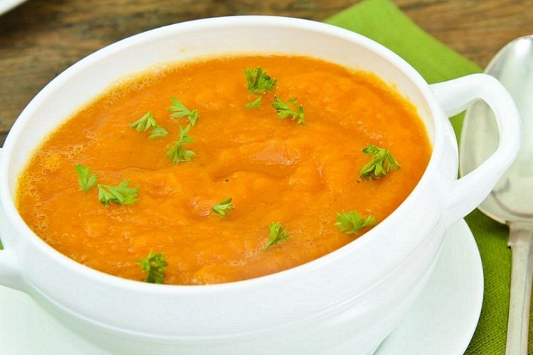 Крем-суп из кабачков и помидоров