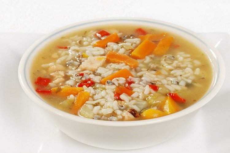 Рисовый суп с зажаркой