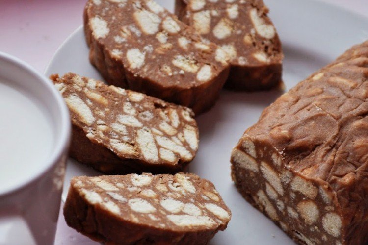 Рецепт шоколадной колбасы из печенья и какао пошаговый рецепт с фото в домашних
