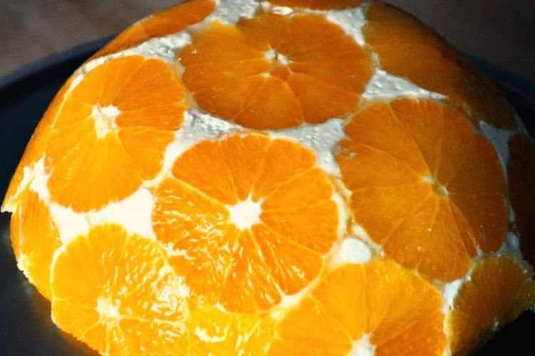 Творожный десерт с апельсинами