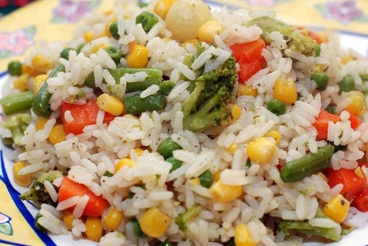 Жареный рис с цветной капустой