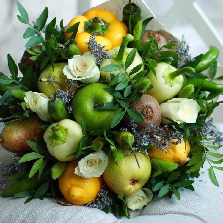 Поделки из овощей и фруктов - фото