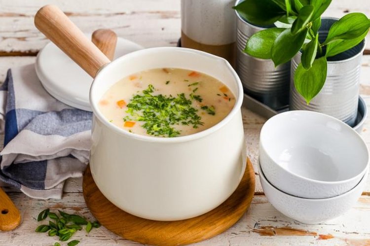 Картофельный суп с тилапией