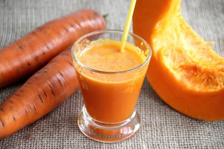 Сок из тыквы и моркови