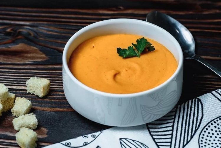 Крем-суп из тыквы с чечевицей