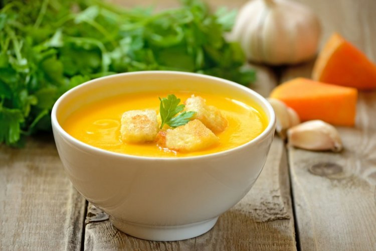 Крем-суп из тыквы с картошкой