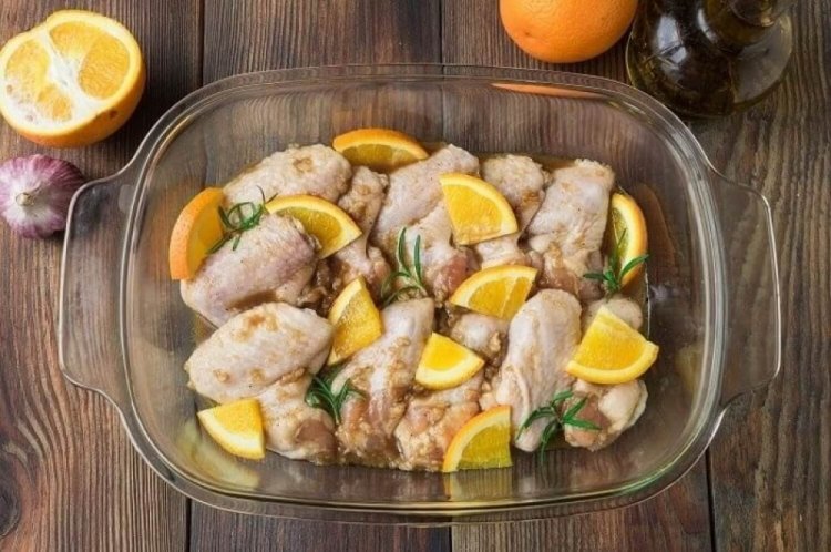 Маринад с лимоном и апельсином для куриных крылышек