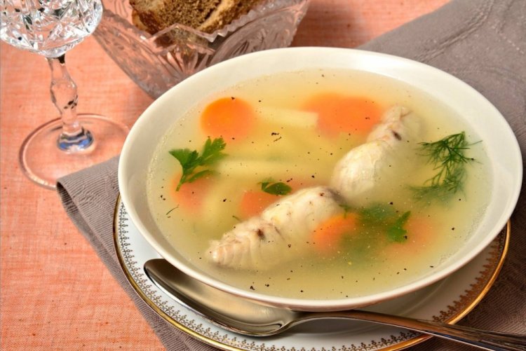 Рыбный ПП суп с овощами