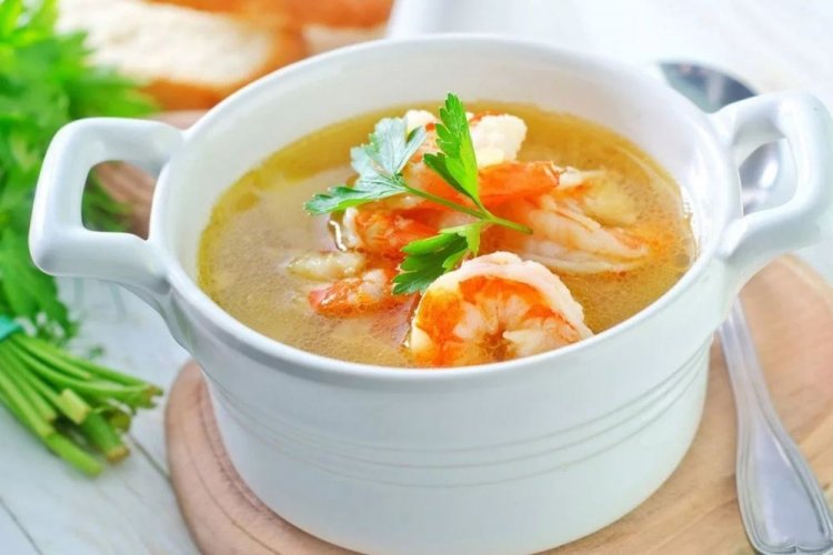 Быстрый рецепт супа с креветками
