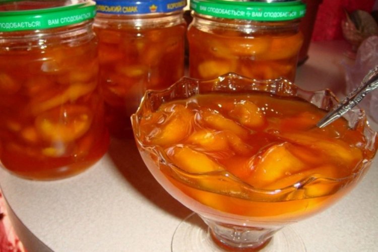 Варенье из персиков с желатином