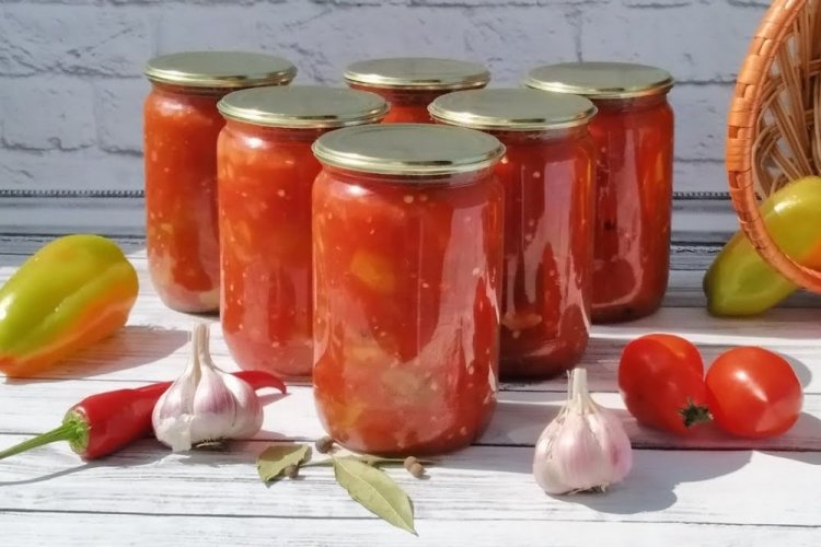 Лечо из болгарского перца и помидоров без уксуса