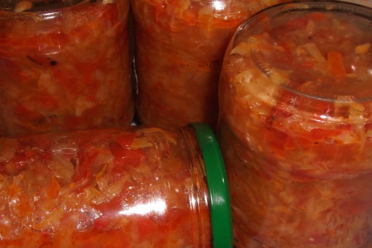 Солянка с болгарским перцем и томатным соусом на зиму