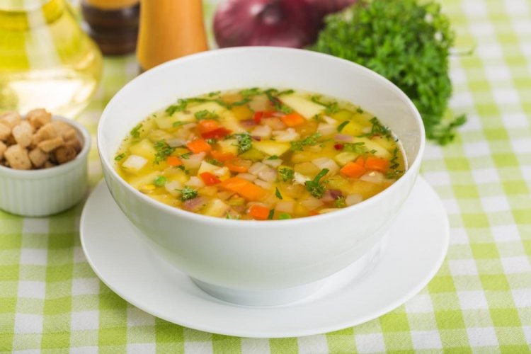 Овощной суп с цукини