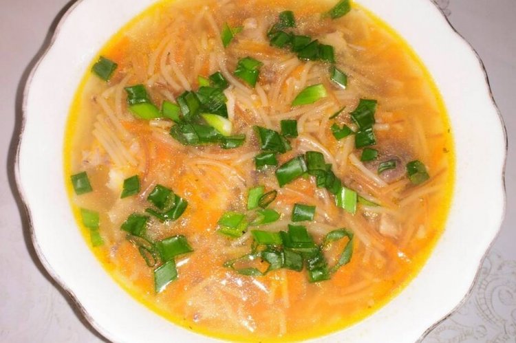 Суп из рыжиков с вермишелью