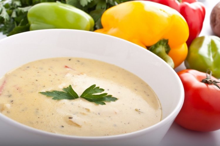 Сырный крем-суп с овощами