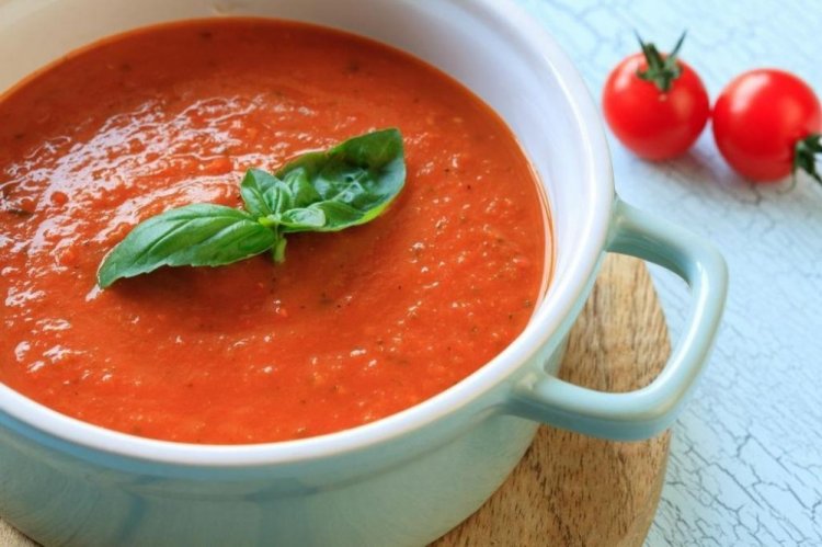 Суп-пюре из томатов в собственном соку
