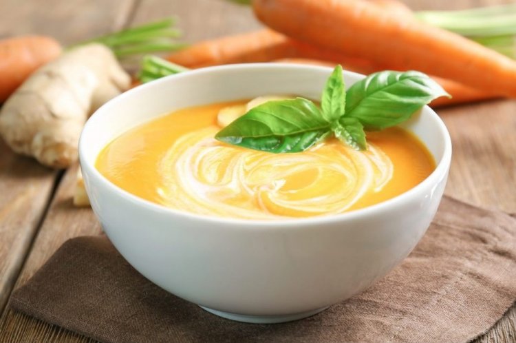 Морковный крем-суп с рисовым молоком