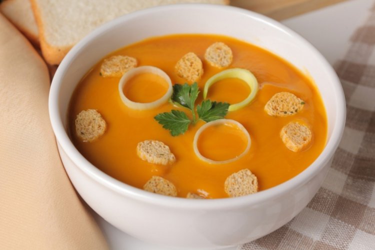 Гороховый суп-пюре с тыквой