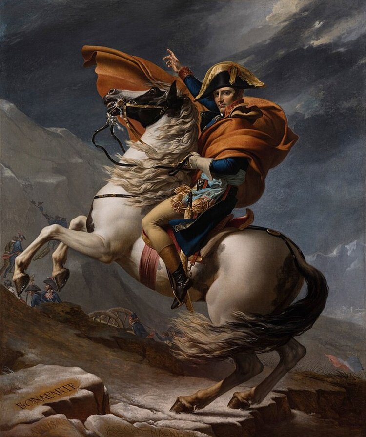 «Наполеон, пересекающий Альпы», Жак-Луи Давид