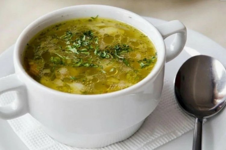 Овощной суп с чесночными стрелками