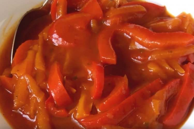 Жареный болгарский перец в томате на зиму