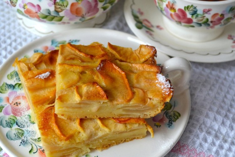 Французский пирог с яблоками