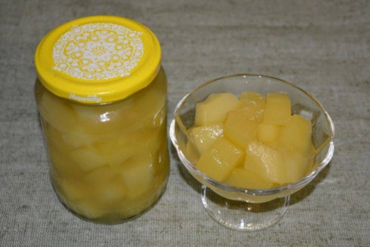 Консервированные цукини в ананасовом соке