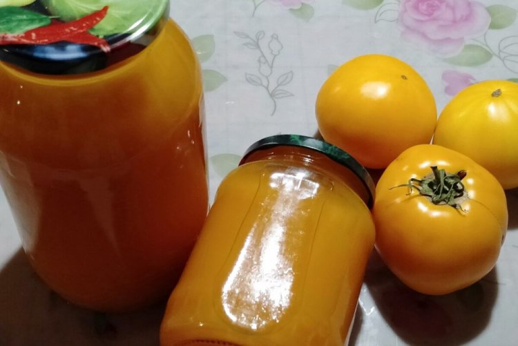 Томатный сок из желтых помидоров на зиму