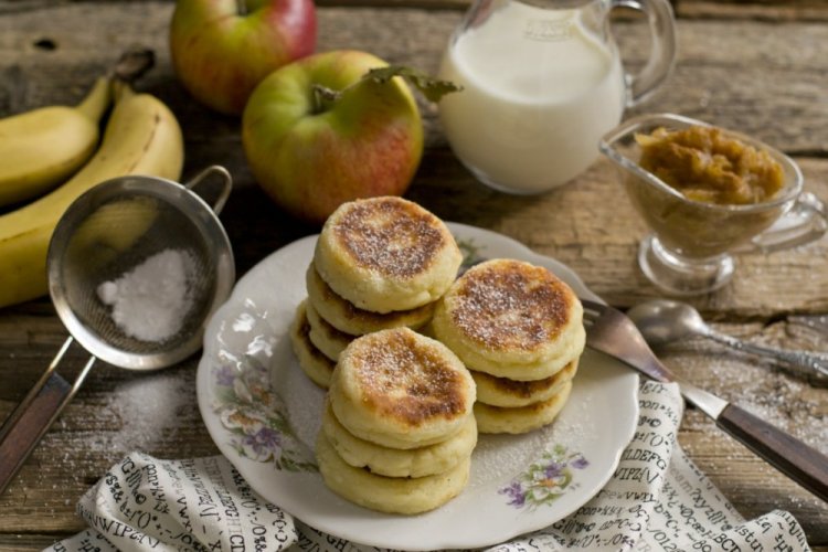 ПП сырники с бананом и яблоком