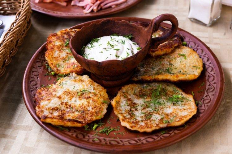 Картофельные блины на ряженке