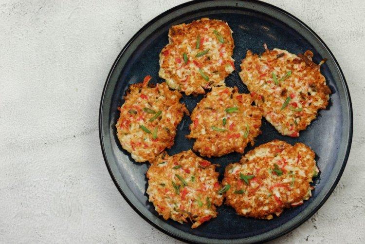 Оладьи с крабовыми палочками
