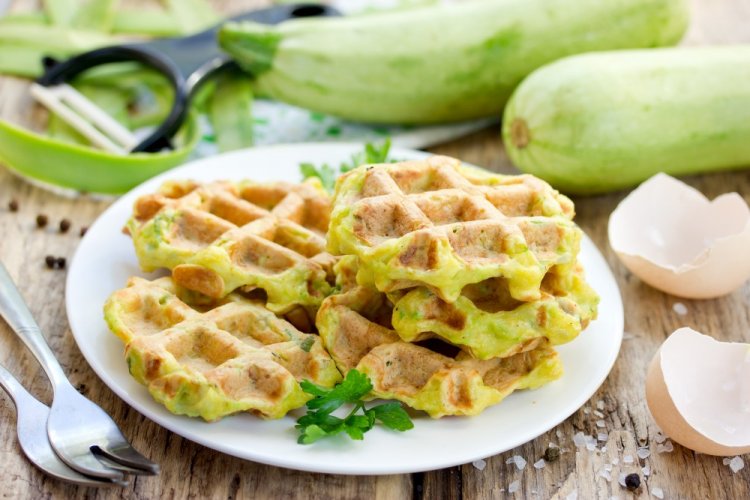 Вафли с цукини и творожным сыром Вафли с цукини и творожным сыром