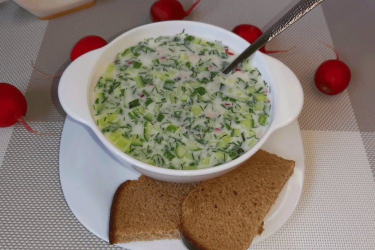 ПП-окрошка с курицей на тане ПП-окрошка с курицей на тане