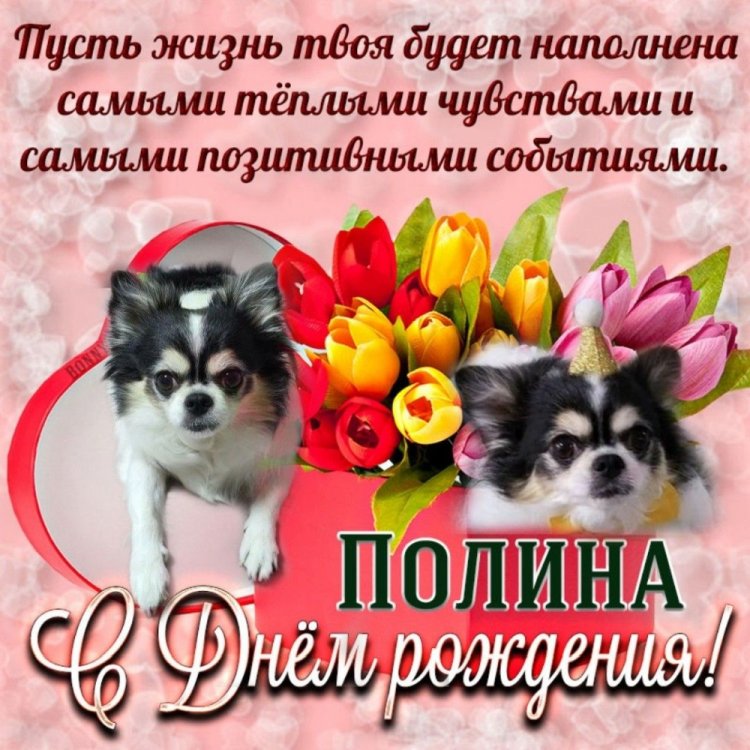 Открытки на День рождения Полине с пожеланиями Открытки на День рождения Полине с пожеланиями