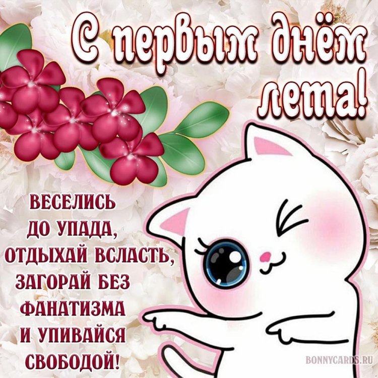 Прикольные открытки и картинки «С первым днем лета!» Прикольные открытки и картинки «С первым днем лета!»
