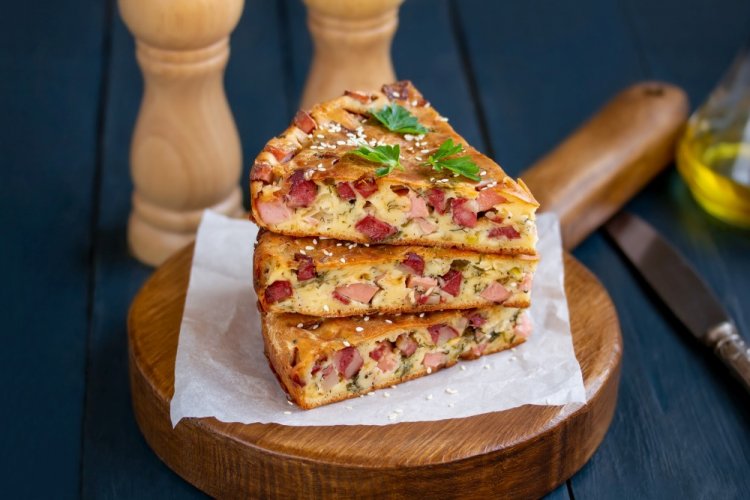 Пирог с ветчиной и сыром Пирог с ветчиной и сыром