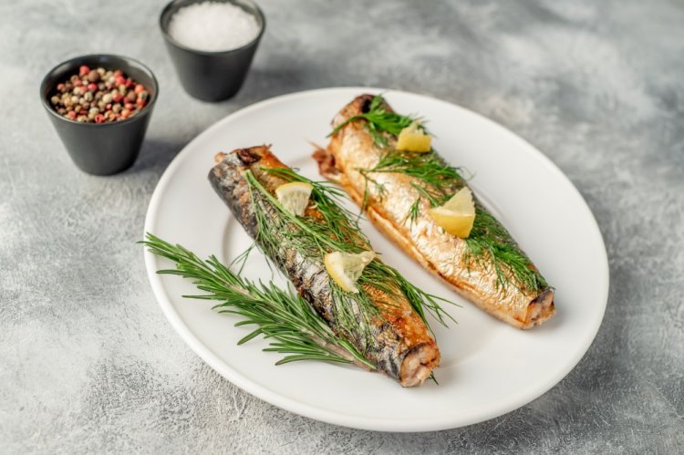 Запеченная скумбрия с лимоном в аэрогриле Запеченная скумбрия с лимоном в аэрогриле