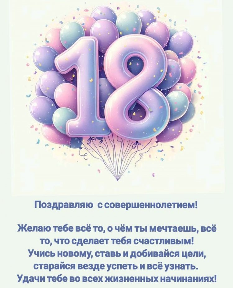 Открытки и картинки «С Днем рождения!» парню на 18 лет