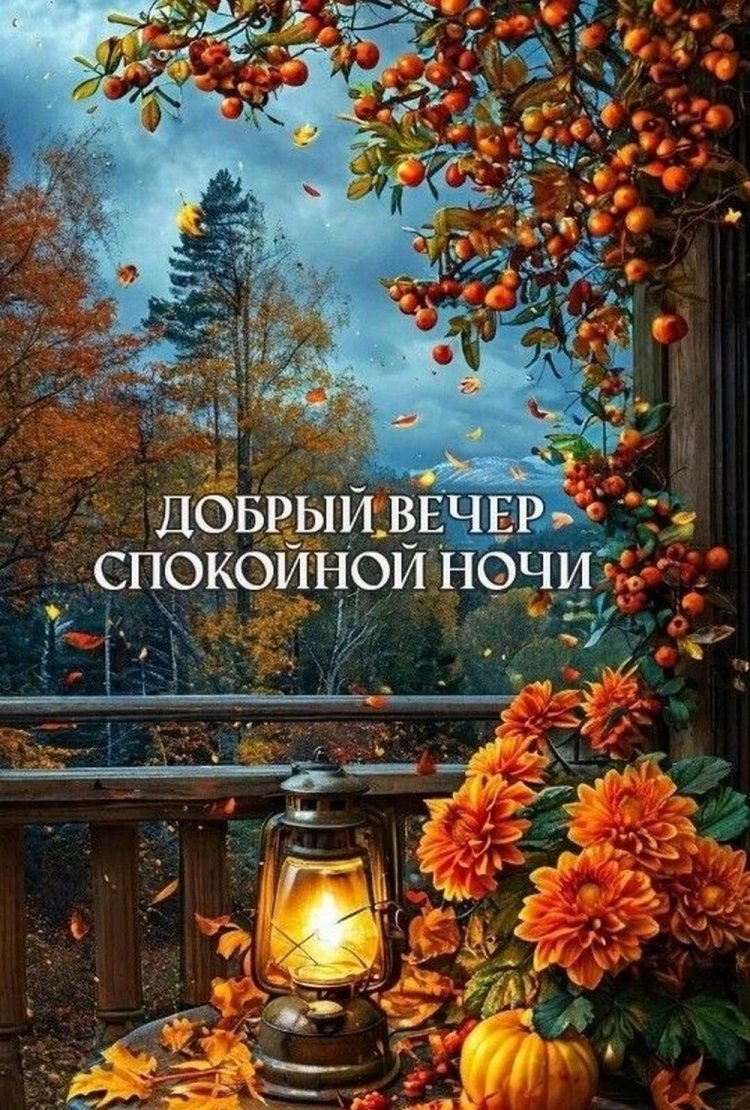Осенние открытки «Добрый вечер и спокойной ночи!» Осенние открытки «Добрый вечер и спокойной ночи!»
