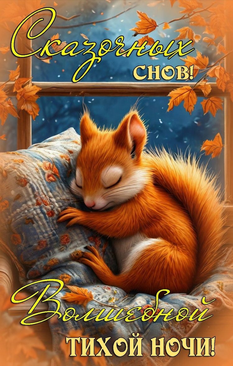 Прикольные осенние открытки «Спокойной ночи!» Прикольные осенние открытки «Спокойной ночи!»