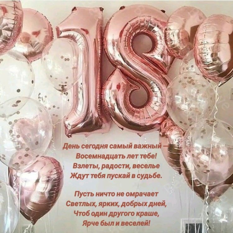 Открытки «С Днем рождения!» на 18 лет девушке Открытки «С Днем рождения!» на 18 лет девушке