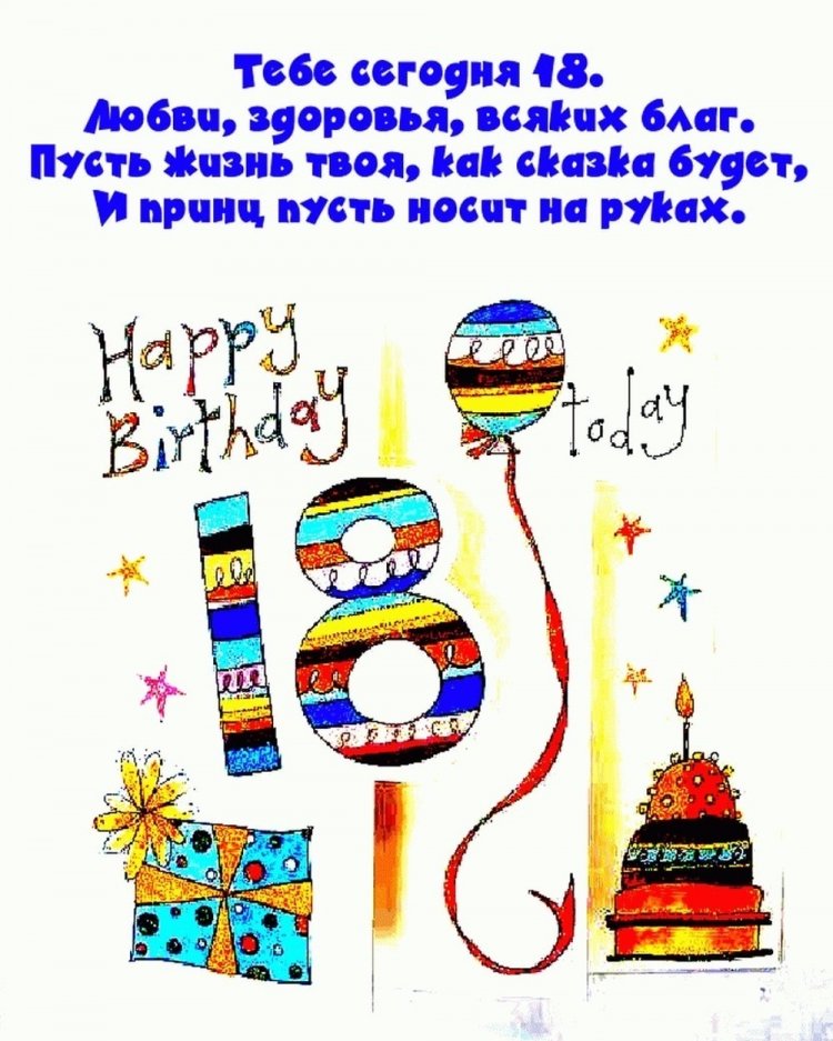 Открытки «С Днем рождения!» на 18 лет внучке Открытки «С Днем рождения!» на 18 лет внучке