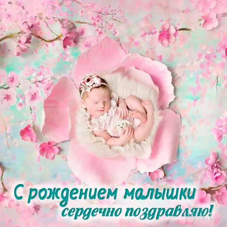 Оригинальные и красивые открытки «С новорожденной девочкой!»
