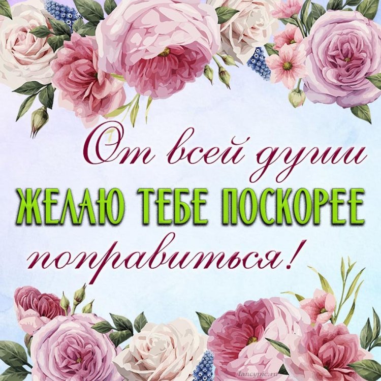 Оригинальные и красивые открытки «Выздоравливай!»