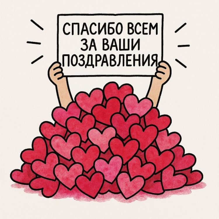 Открытки «Спасибо за поздравление!»
